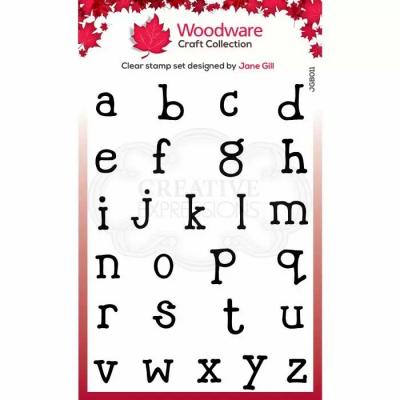 Creative Expressions Woodware Clear Stamps - Quirky Typewriter Alphabet Lowercase